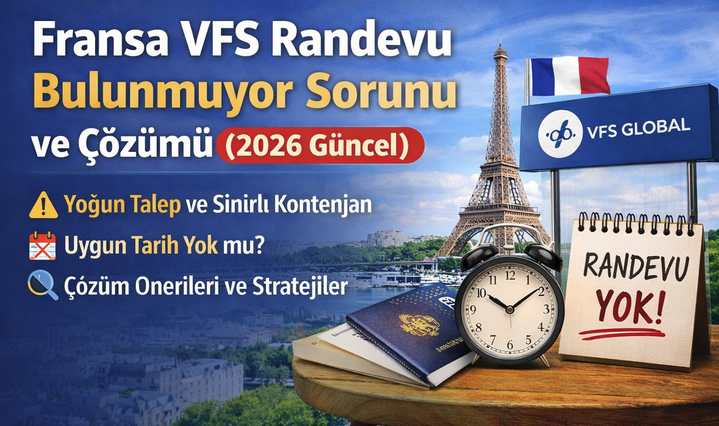 Fransa VFS Randevu Bulunmuyor Sorunu ve Çözümü (2026 Güncel)